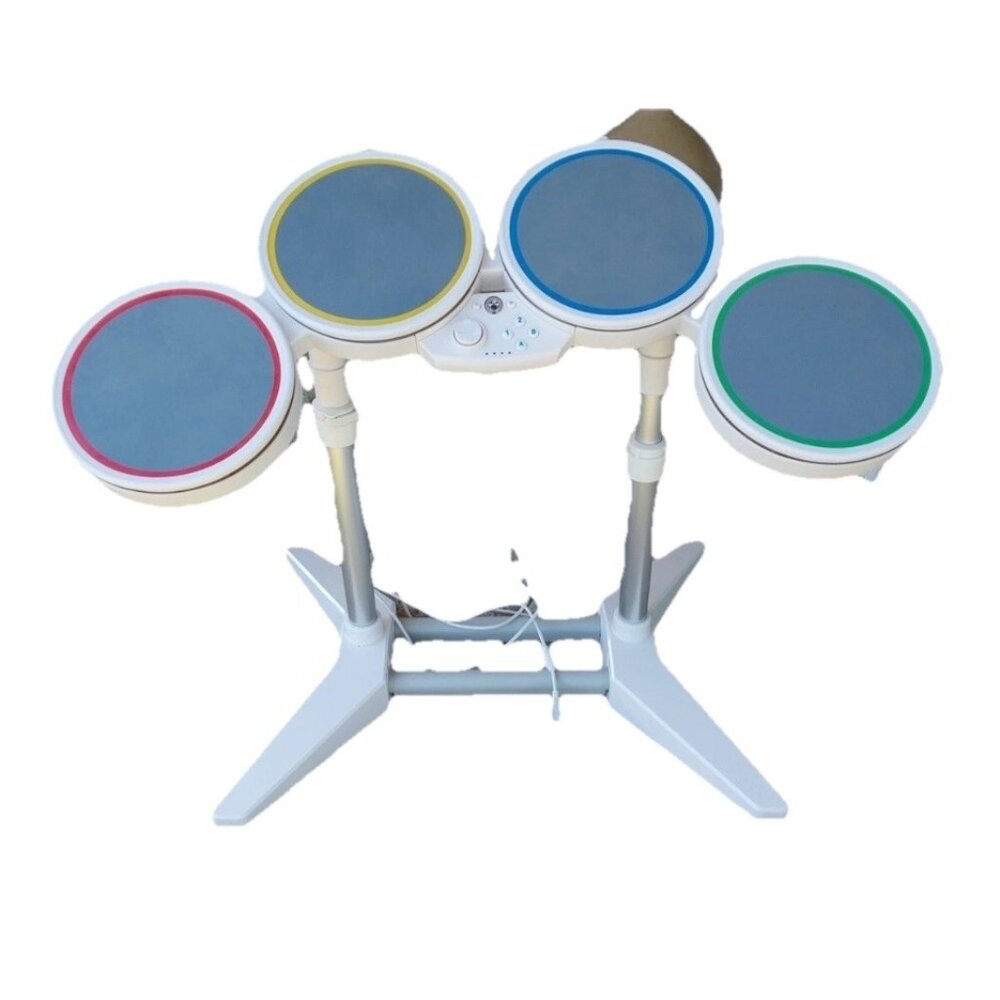 Nintendo Wii Harmonix Wired USB Rockband Drum Set, Stand, w/ Microphone No Pedal